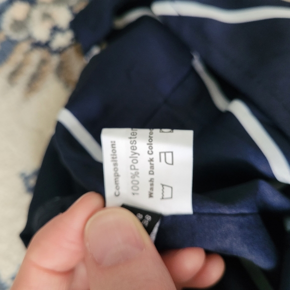 Zaful Navy Blue and White Romper Size 6 - Picture 10 of 11